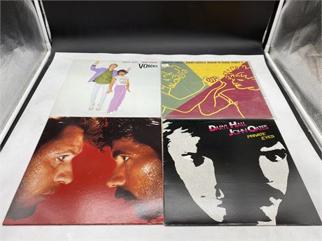 4 DARYL HALL & JOHN OATES RECORDS - EXCELLENT (E)