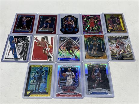 13 NBA ROOKIE CARDS - SOME NUMBERED