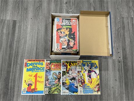 BOX OF 50+ MISC COMICS - SOME VINTAGE