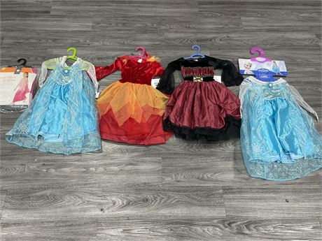 5 SIZE 3-6 YEARS GIRLS COSTUMES