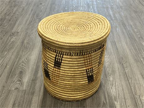 LARGE WOVEN NATIVE STYLE BASKET (18” tall)
