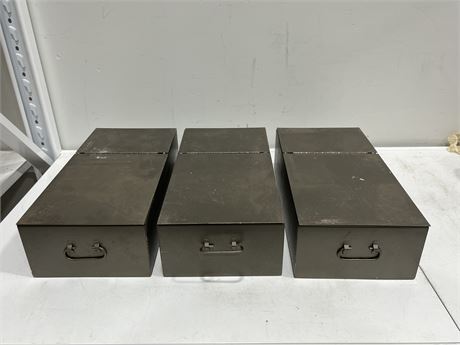 3 METAL BOXES