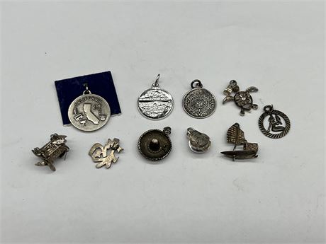 10 STERLING SILVER CHARMS