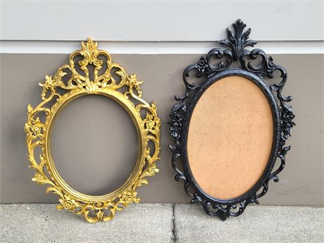VINTAGE SYROCO MIRROR FRAME AND OTHER FRAME  (36"x22") (33"X23")