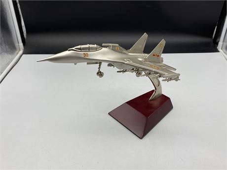 METAL RUSSIAN JET FIGHTER DECORATION (12.5” long)