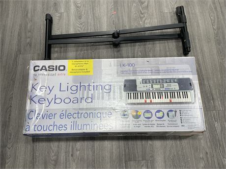 IN BOX CASIO KEY LIGHTING KEYBOARD LK-100 W/ STAND
