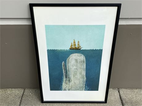 MOBY DICK FRAMED PICTURE (37”x25”)