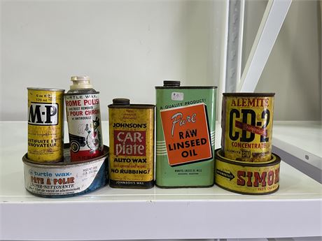 VINTAGE AUTO PRODUCTS (SOME STILL FULL)