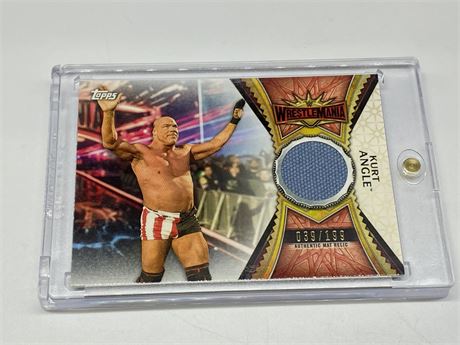 LIMITED EDITION KURT ANGLE EVENT USED MAT RELIC CARD
