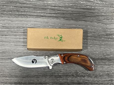 NEW ELK RIDGE FOLDING KNIFE 8” LONG