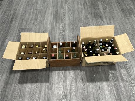 3 BOXES OF VINTAGE BEER & ECT - MOSTLY ALL FULL