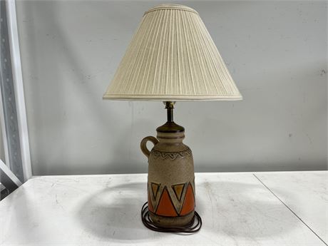 RARE WEST GERMAN MCM POTTERY LAMP (22”)