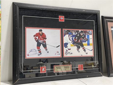 JOE SAKIC BACK TO BACK CHAMPIONS 2002 OLYMPICS & 2004 WORLD CUP SIGNED FRAMED