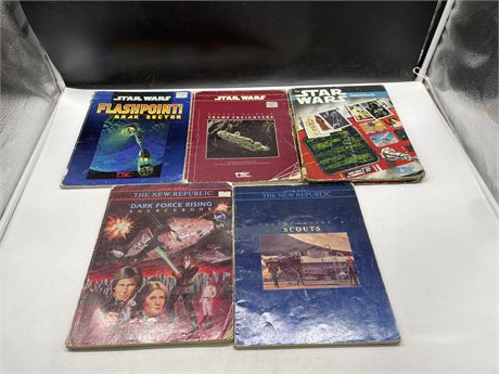 LOT OF 5 VINTAGE STAR WARS ROLE PLAYING GAMES