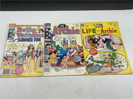 BETTY AND VERONICA #585, ARCHIE #375, & LIFE WITH ARCHIE #34