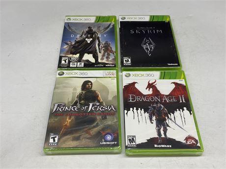 4 SEALED XBOX 360 GAMES