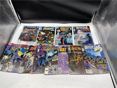 BATGIRL #1 & 2 + 9 VINTAGE DC COMICS MOSTLY BATMAN