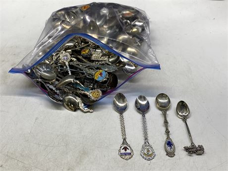 LARGE BAG OF COLLECTOR SPOONS
