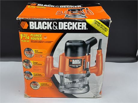 BLACK N DECKER 1-3/4 HP PLUNGE ROUTER RP200