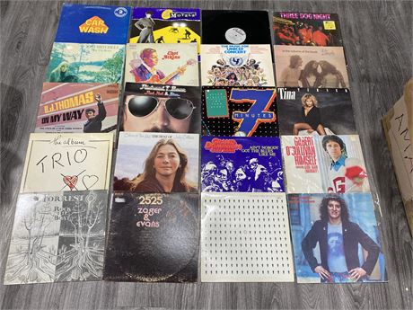 20 MISC RECORDS - CONDITIONS VARY (Mostly scratched, some good cond.)