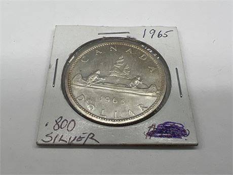 1965 CDN SILVER DOLLAR (.800 SILVER)