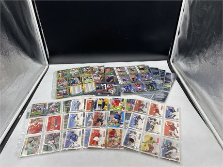 MULTIPLE SHEETS OF MISC SPORTS CARDS