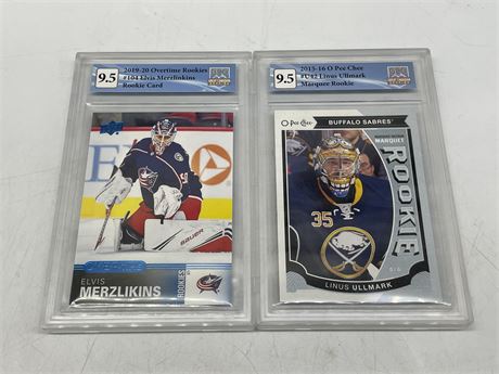2 GCG GRADED 9.5 ROOKIE NHL CARDS