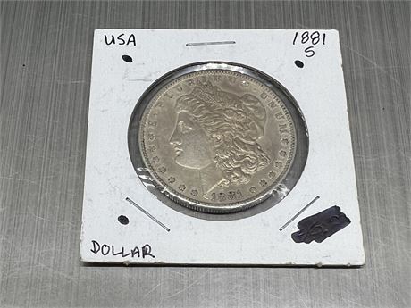 1881 US MORGAN SILVER DOLLAR