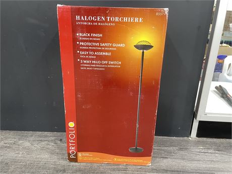 PORTFOLIO HALOGEN TORCHIERE LAMP 11”x73”