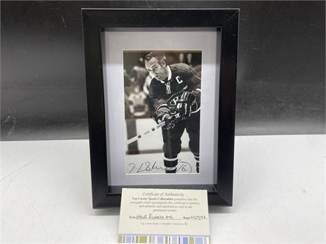SIGNED HENRI RICHARD MONTREAL CANADIANS PICTURE WITH COA 6”x8”