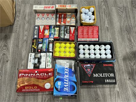 170+ GOLF BALLS - MOST NEW IN PACKAGE