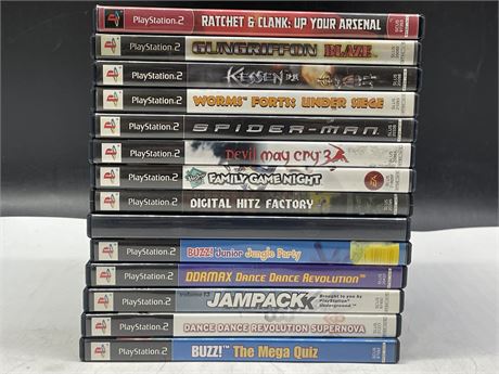 14 PS2 GAMES (MOST GOOD CONDITION)