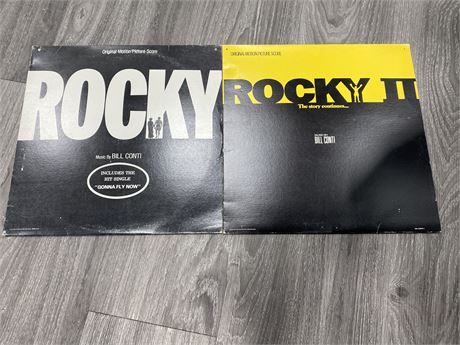 ROCKY 1 & 2 SOUNDTRACK VINYLS (VG+)