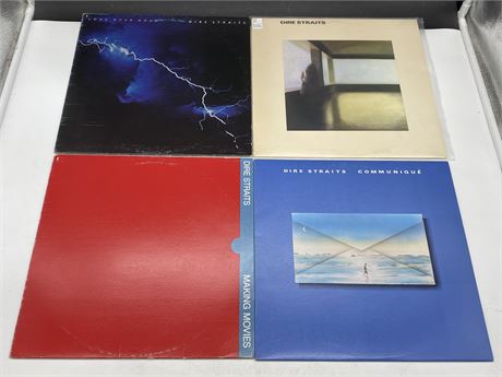 4 DIRE STRAITS RECORDS - VG (slightly scratched)