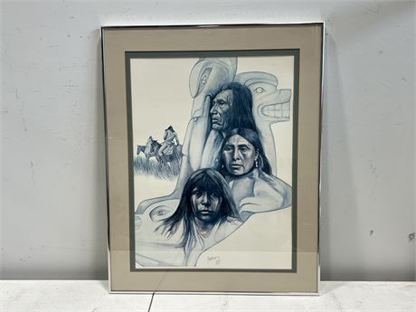 YGARTUA 1977 SIGNED FIRST NATIONS ART (24”x30”)