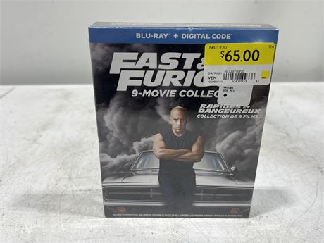 SEALED FAST & FURIOUS BLU RAY 9 MOVIE COLLECTION