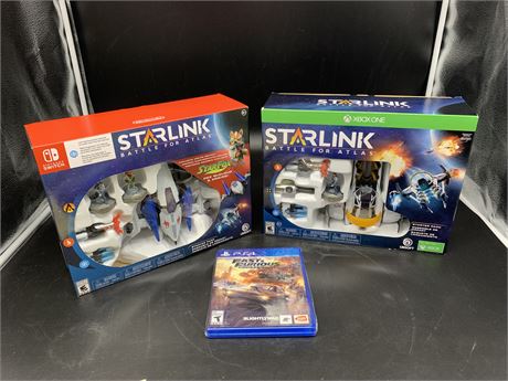 2 STARLINK BATTLE ACCESSORIES (SWITCH/XBOX - NO GAME) + USED F&F PS4 GAME