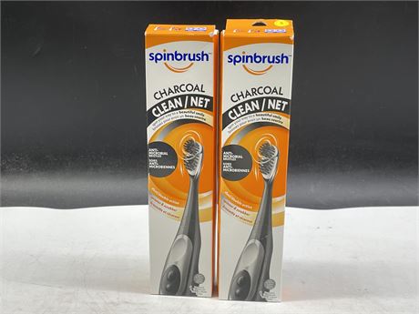 (2 SEALED) SPINBRUSH ELECTRIC TOOTHBRUSH CHARCOAL