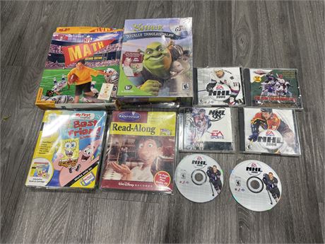 LOT OF VIDEO GAMES EDUCATION GAMES, SPORTS, ETC
