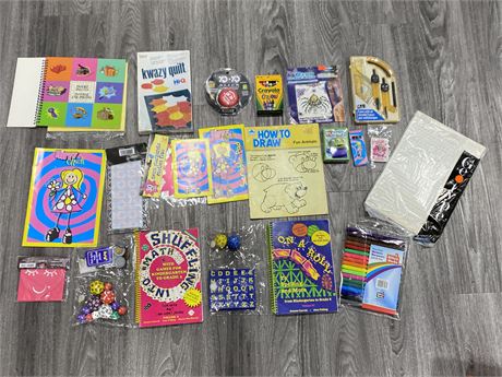 LOT OF GAMES, PAPER ITEMS, EDUCATIONAL ITEMS, ETC
