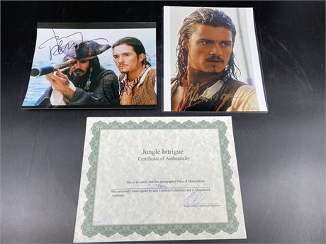 SIGNED ORLANDO BLOOM PIRATES OF THE CARIBBEAN MOVIE PICTURES (With COA)