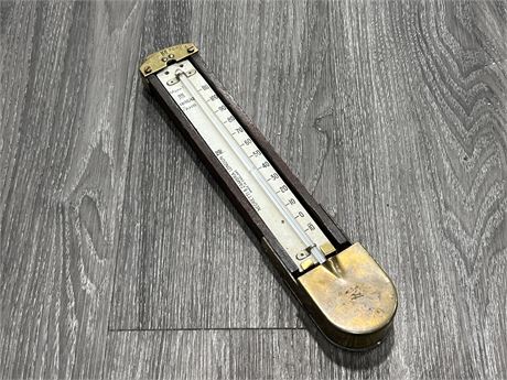 ANTIQUE MADE IN ENGLAND THERMOMETER (14” long)