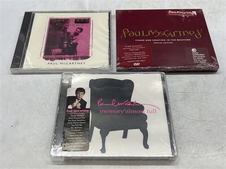 3 SEALED PAUL MCCARTNEY CDS