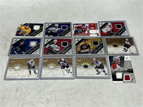 12 NHL JERSEY CARDS