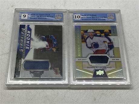 2 GCG GRADED ROOKIE JERSEY CARDS