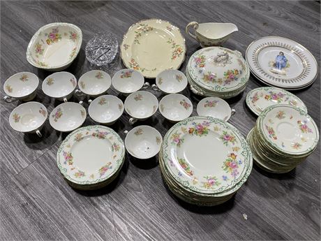 LOT OF CHINA (Includes full Mintons Lady Clare set)