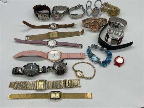 LOT OF MISC WATCHES - AS IS