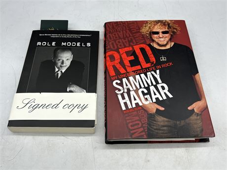 2 SIGNED BOOKS BY SAMMY HAGAR & JOHN WATERS