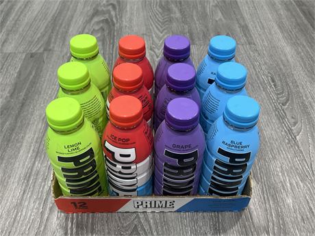 12 ASSORTED PRIME HYDRATION DRINKS (VERY POPULAR)