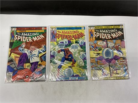 3 AMAZING SPIDER-MAN COMICS INCL: #197-199